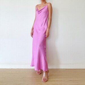 Zara Orchid Pink Satin Lingerie Dress *altered